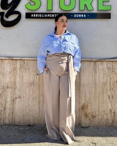 Pantaloni vita alta curvy