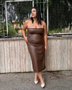 Curvy Leather Dress